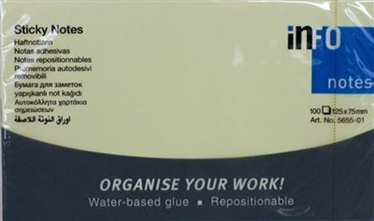 Gule Lapper - 125 x 75mm x 100 Lapper - Post-It