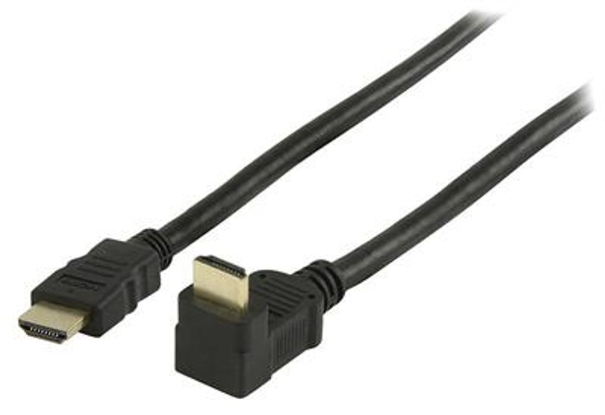HDMI-Kabel 2,0 meter med 90° vinkel - Sort