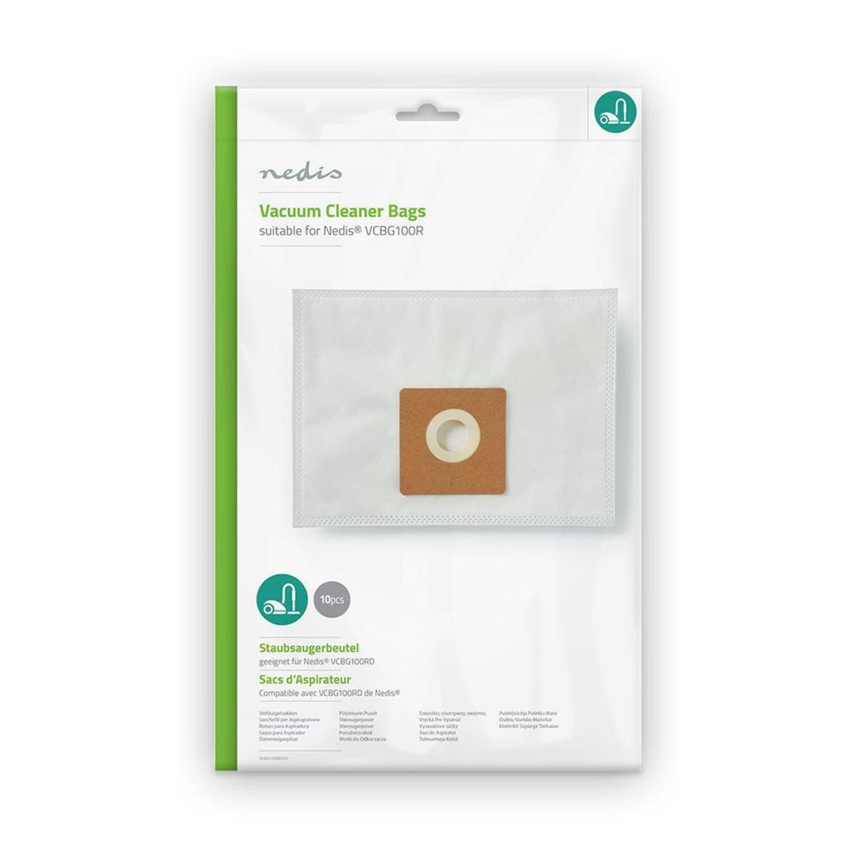 Støvsugerposer til Nedis VCBG100 Støvsugere 10 stk i pk - DUBG120NED10