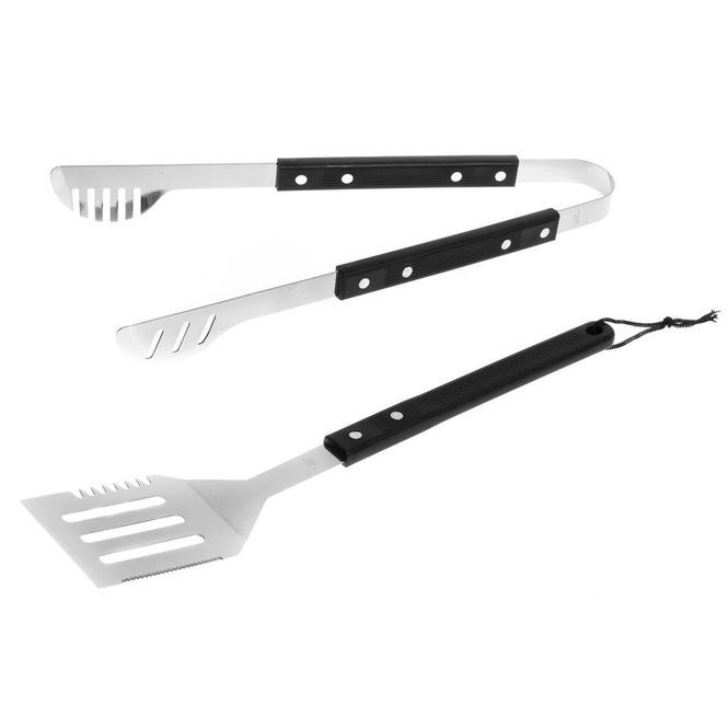 Hovedbilde Grillredskap 2 deler - stekespade og klype i stål ...