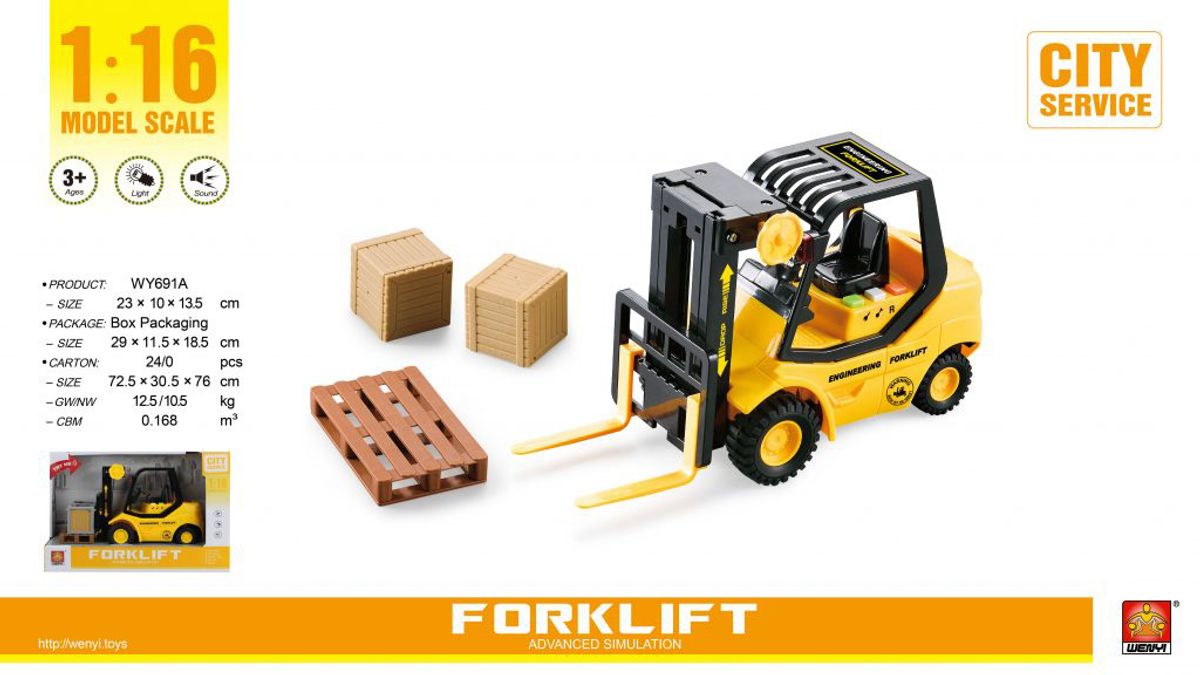 Truck med Lyd og Lys 25cm - Wenyi