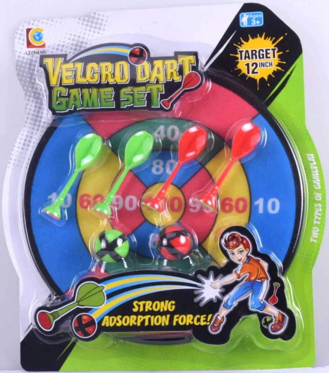 Dartspill i Stoff med Ball og Softpiler med Borrelås - Inne og Utelek