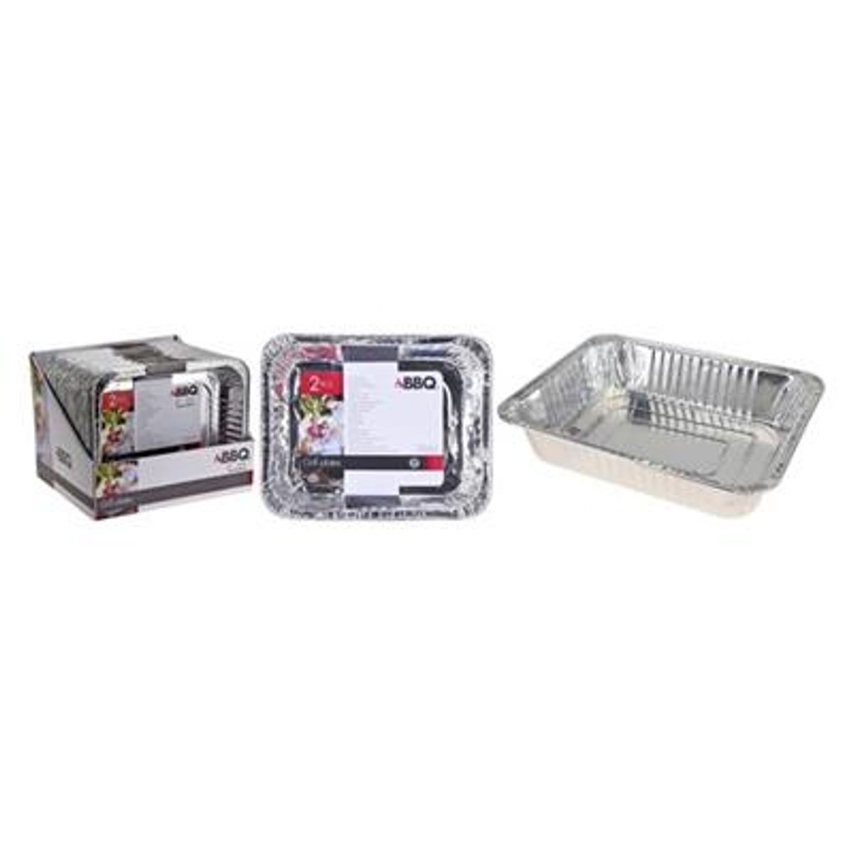 Aluminiums form 2 stk i pakke - 32x26x6cm
