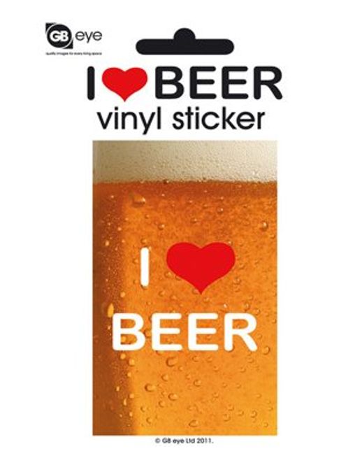 Hovedbilde I Love Beer - Vinyl Stickers