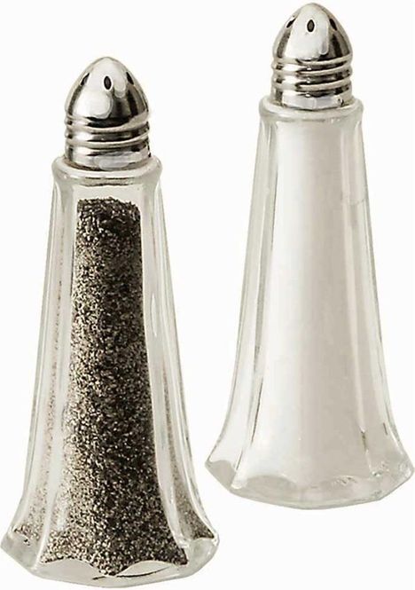 Hovedbilde Salt og Pepper Bøsse i Glass og Rustfritt Stål - ...
