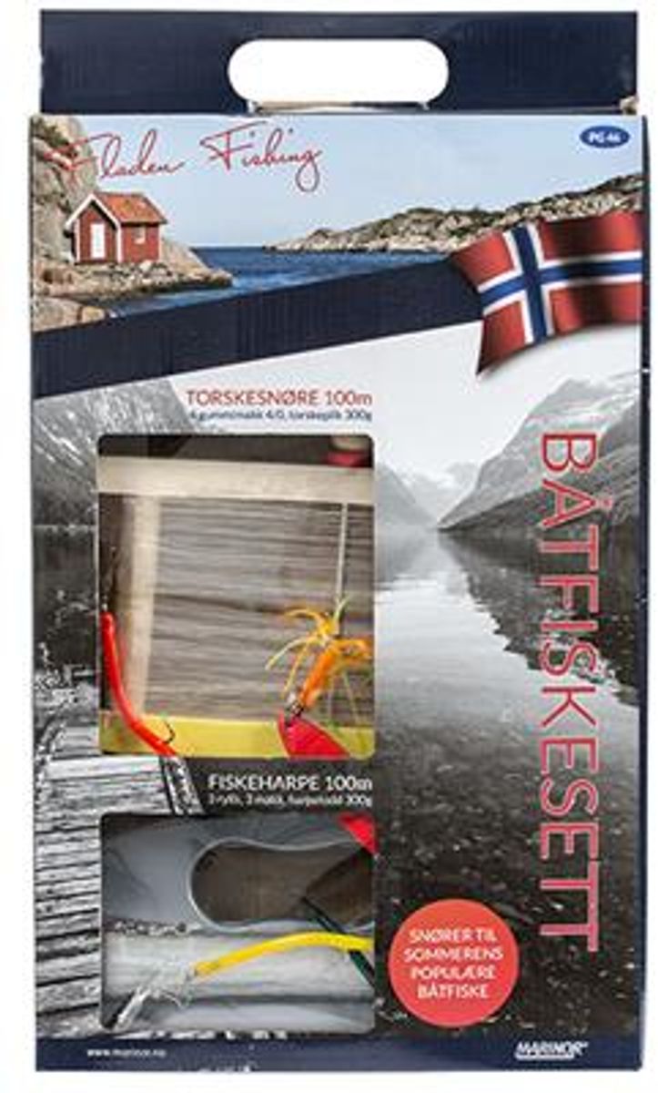 Båtfiskesett 2 stk i Gavepakke - Harpa og Torskesnøre