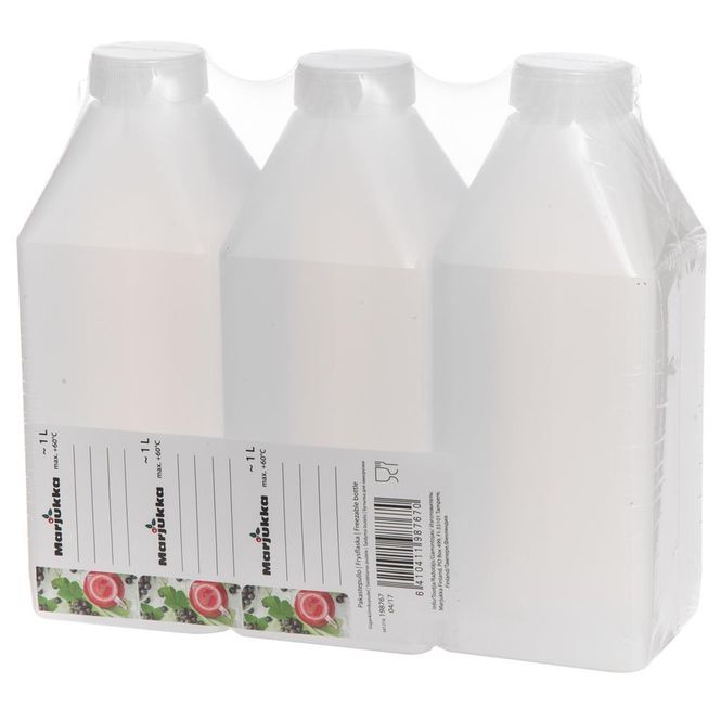Hovedbilde 1 Liter Plastflaske som Tåler Frysing (3pk)