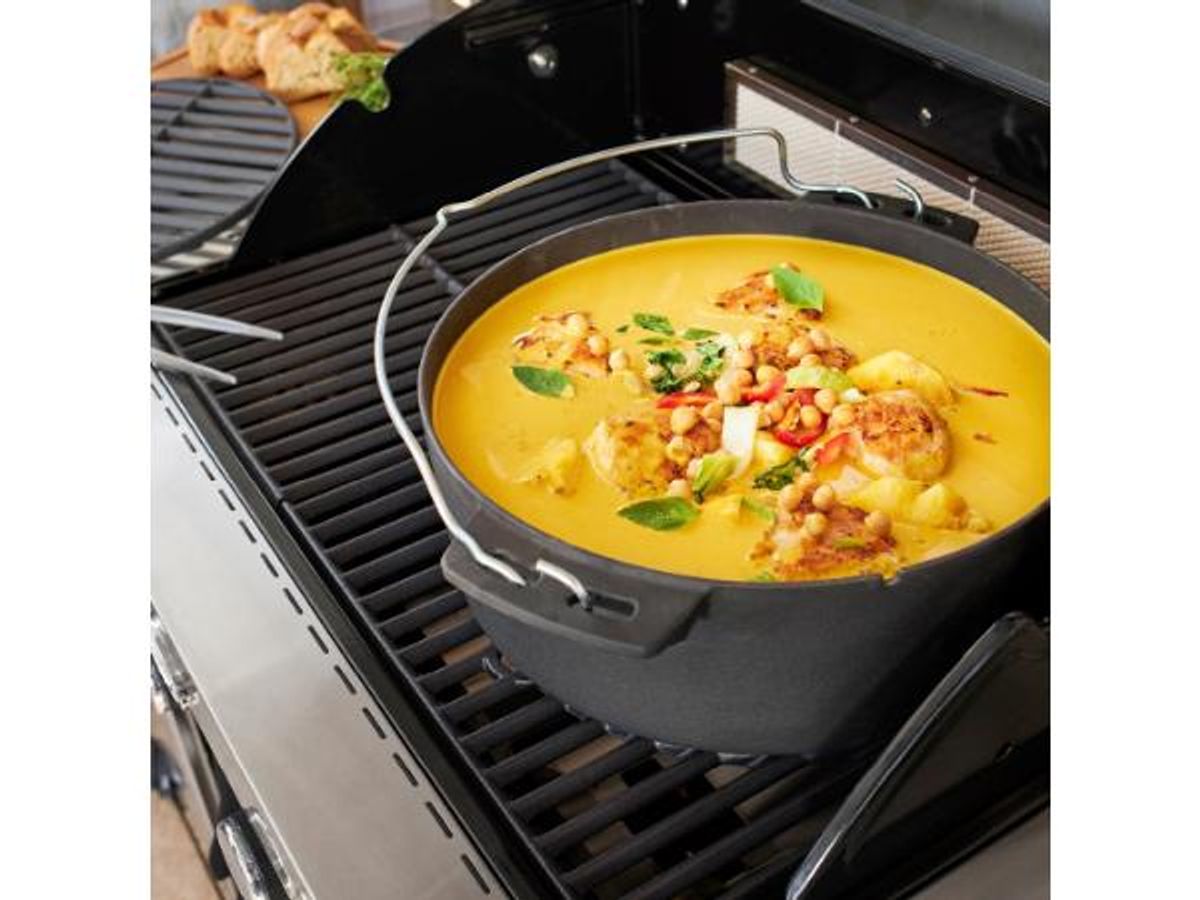 Støpejernsgryte for Gassgrill Eller Bål - 8,5 liter - Vario+ Grillsystem