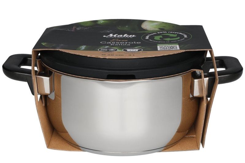 Gryte med Helletut og Sil 3 Liter 20 cm – Stålpanne Ease fra Maku Kitchen Life