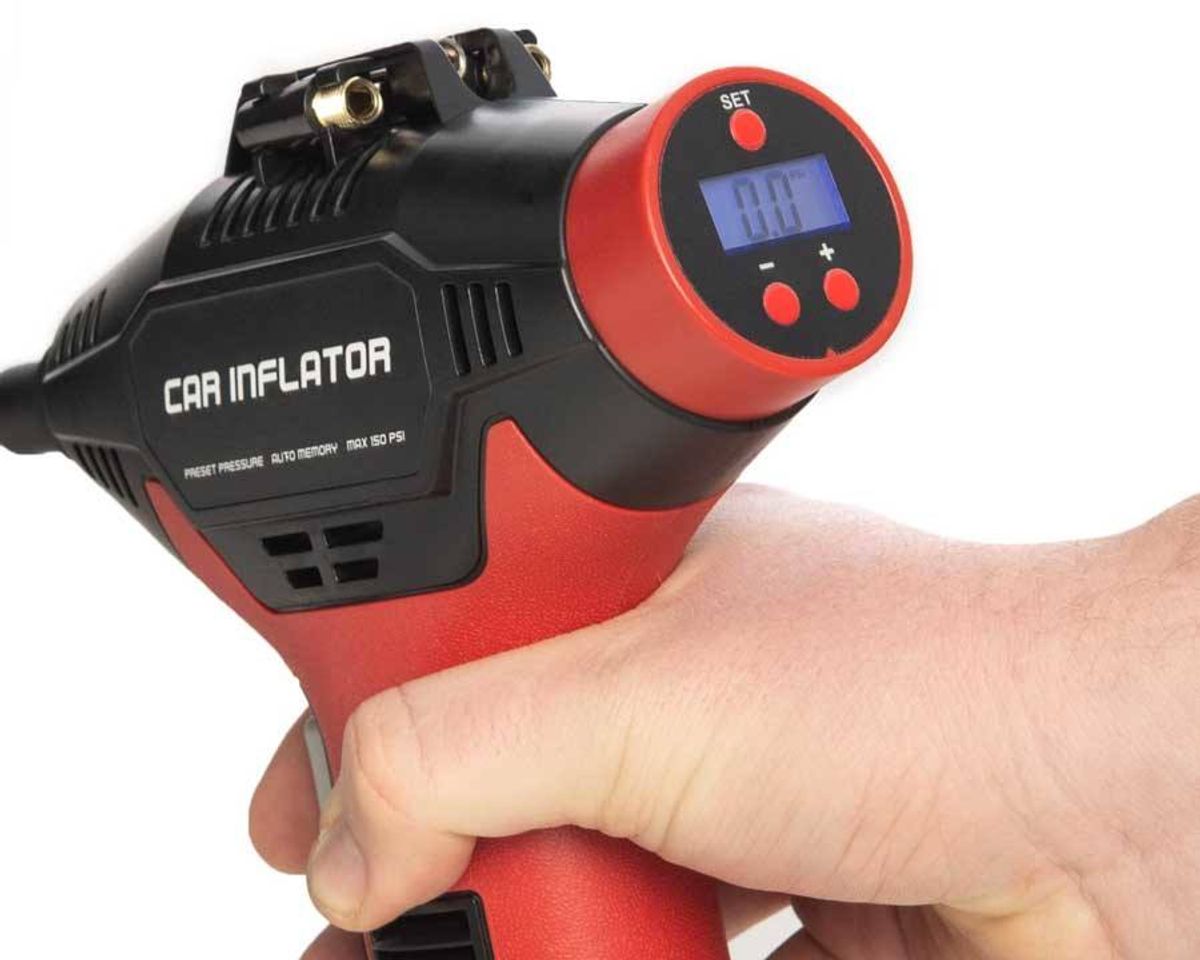 Nødstart, Batterilader og Luftpumpe - Alt i En, Jump Starter med Luftkompressor