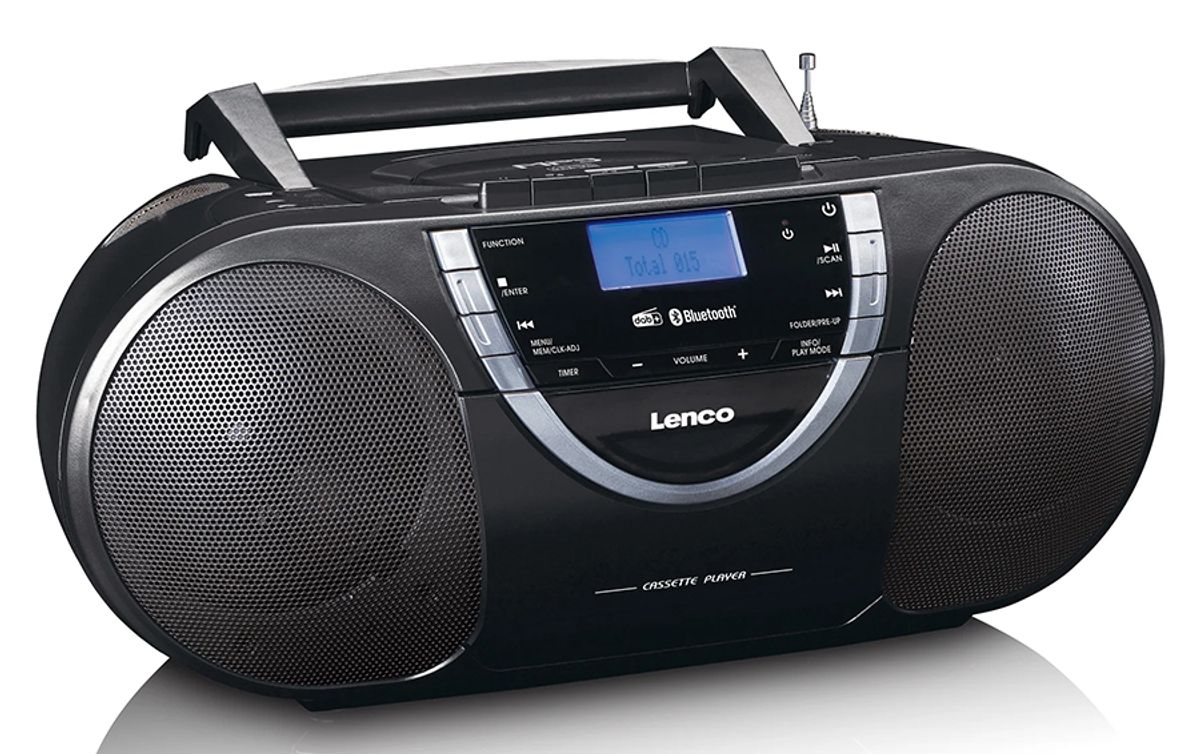 DAB+, CD- og Kassettspiller - Bluetooth - Lenco - SCD6900 - 230V og Batteridrift