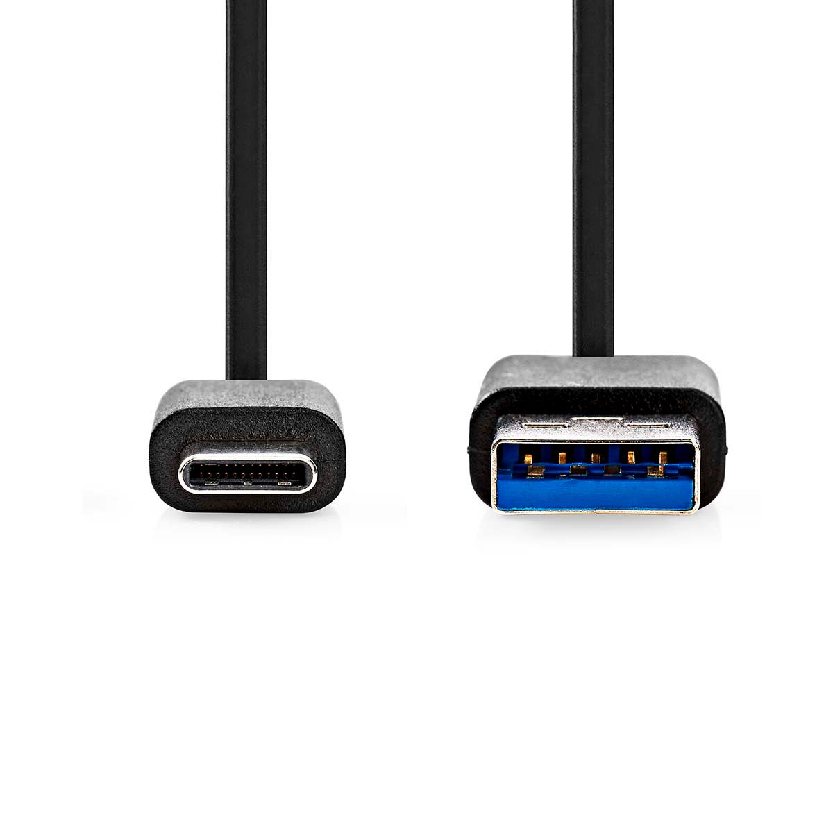 USB 3.2  Kabel- Høyhastighetsoverføring USB-A til USB-C - 1 meter - Svart - Nedis