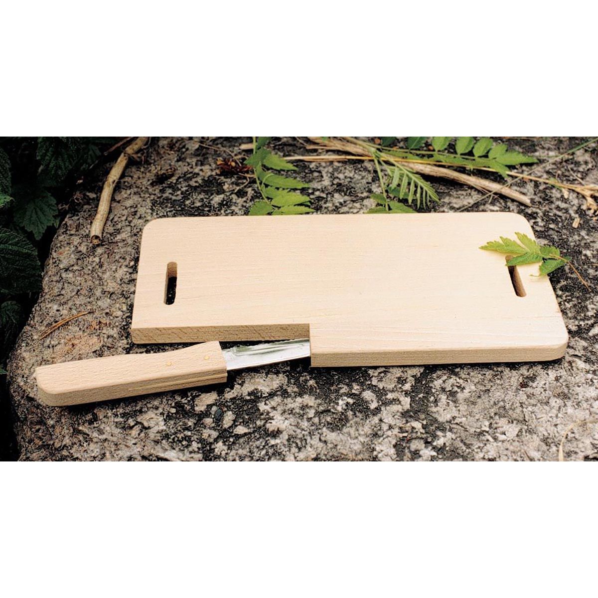 Trefjøl med Kniv - Turfjøl 23x12 cm