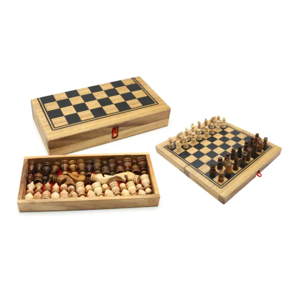 Hovedbilde Sjakk, Backgammon og Dam 3 i En Spillbrett og ...