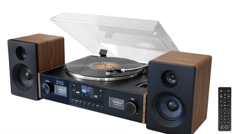 Retro Stereo med Platespiller, CD, DAB+Radio, og Bluetooth - Soundmaster EliteLine
