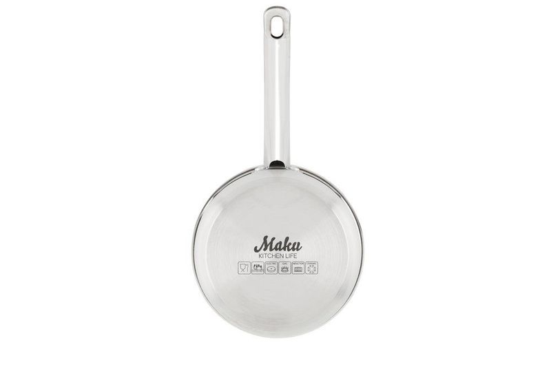 Kasserolle med Glasslokk 1,5 Liter 16 cm – Stålpanne og Sauskjele fra Maku Kitchen Life