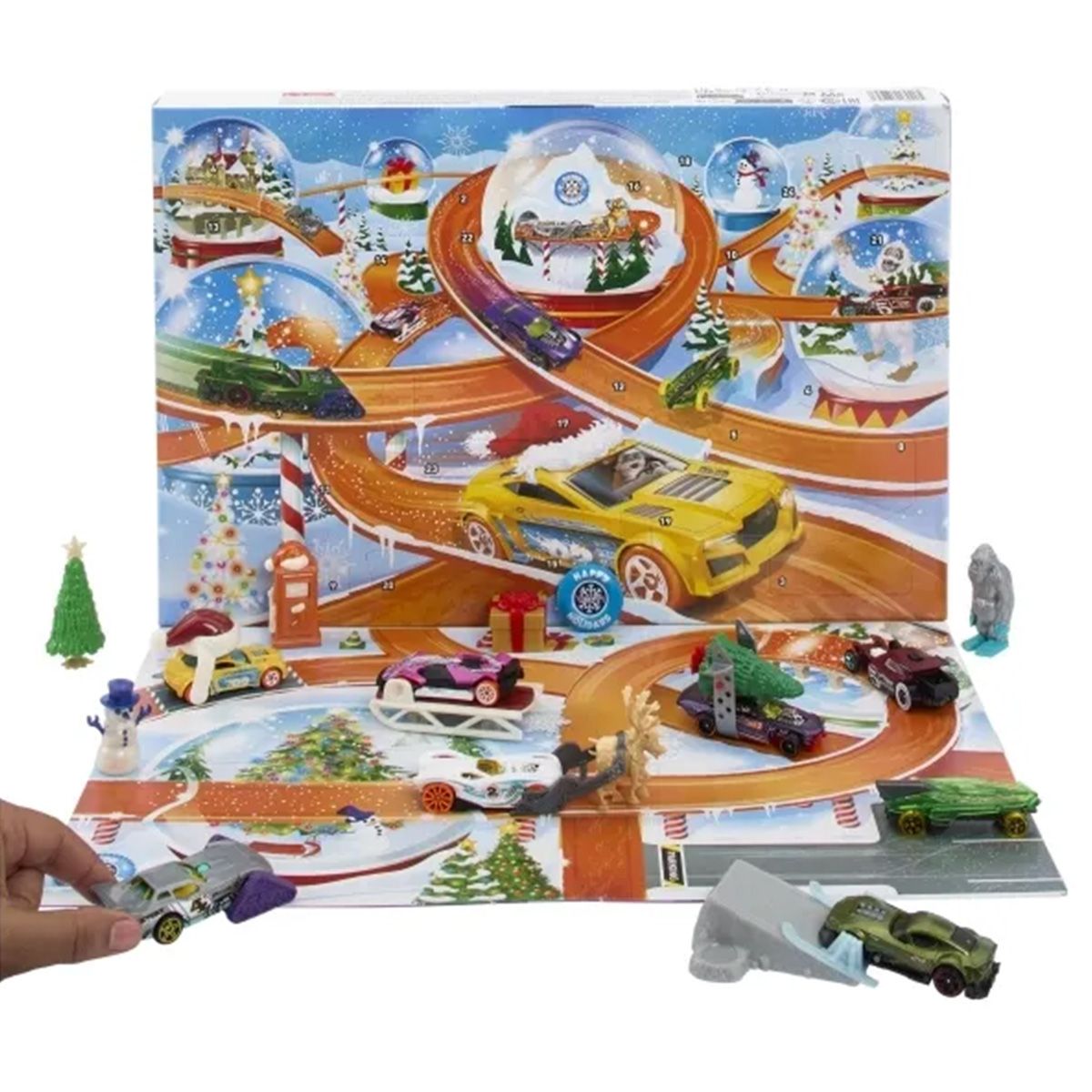 Adventskalender Hot Wheels Basics - 8 Stilige Biler & Tilbehør