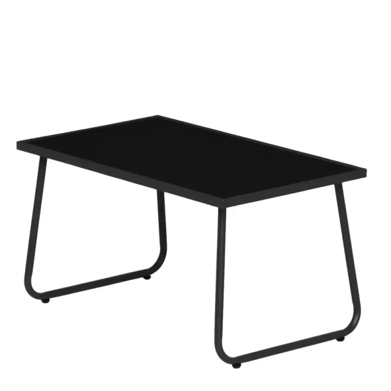 Kiira utemøbler sittegruppe til Terrasse 4-Deler m. Glassbord – Komplett Utemøbelsett for 4 Personer
