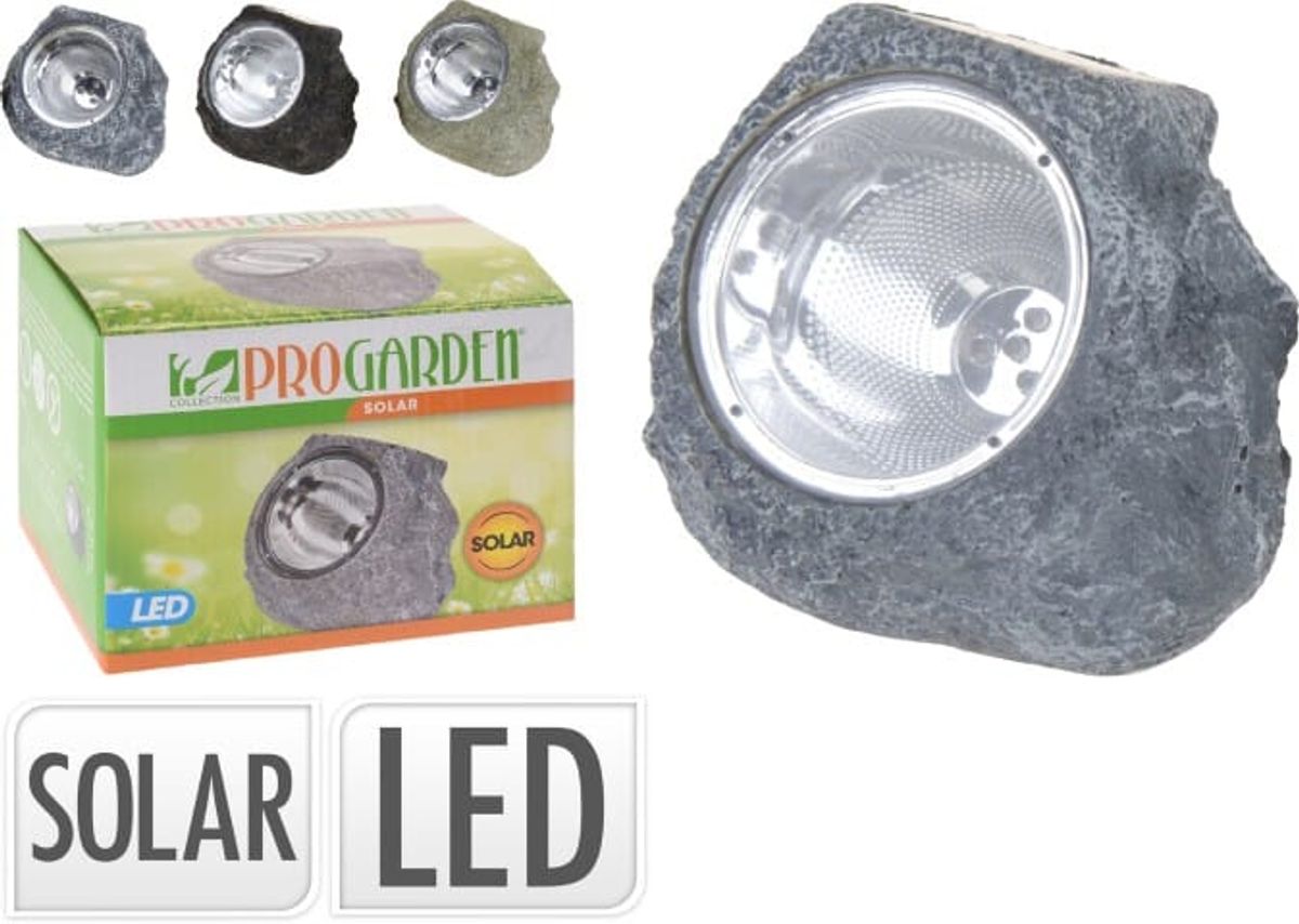 Solcelle Led-Lampe i Stein
