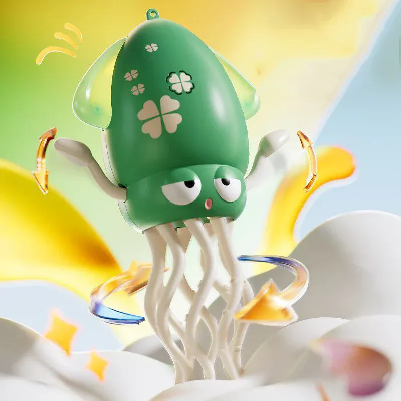 Dancing Squid – Green - Dansende Blekksprut med Musikk
