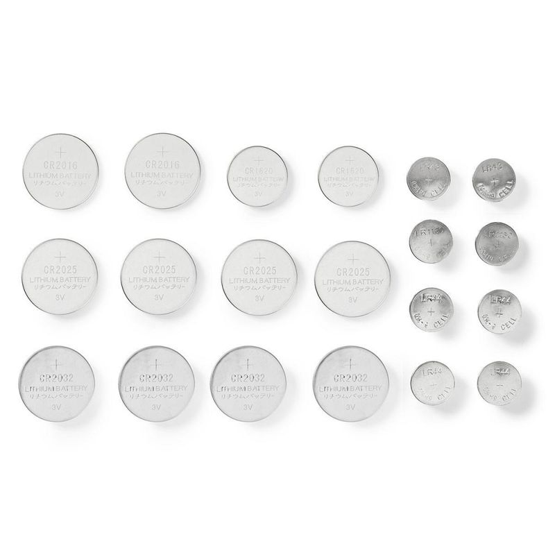 Knappcelle Batteri Multipakke med 7 Typer - alle Litium / Alkaline du trenger 20 stk i pk