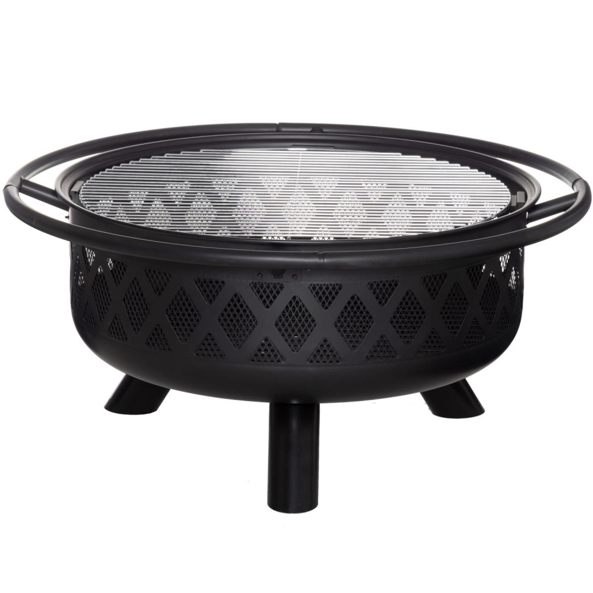 Bålpanne - Livingstone Outdoor Firepit 74cm inkludert Grillrist