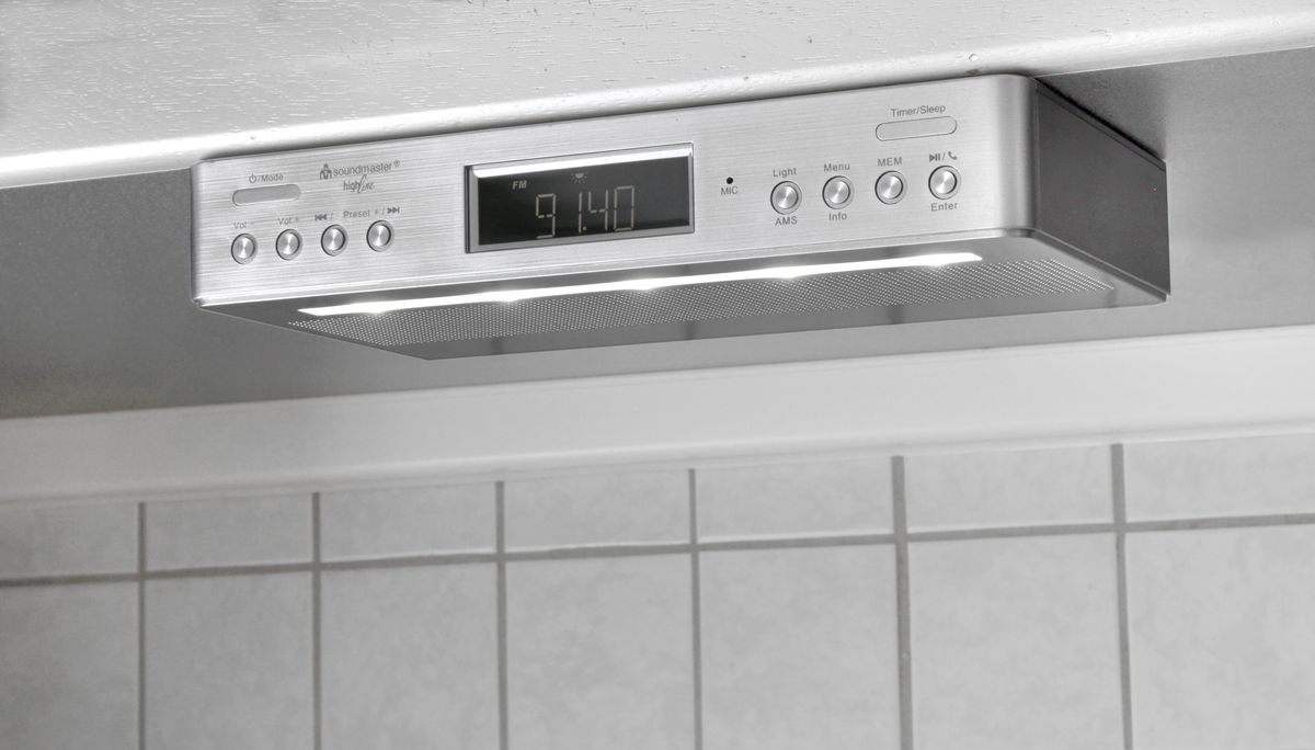 DAB+ Kjøkkenradio - Underskap DAB+ Radio med Bluetooth og Koketimer - Soundmaster HighLine