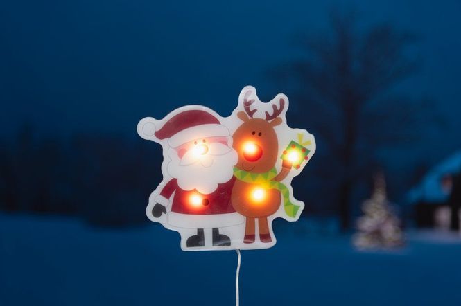 Hovedbilde Window Sticker med Julemotiv og Led-Lys