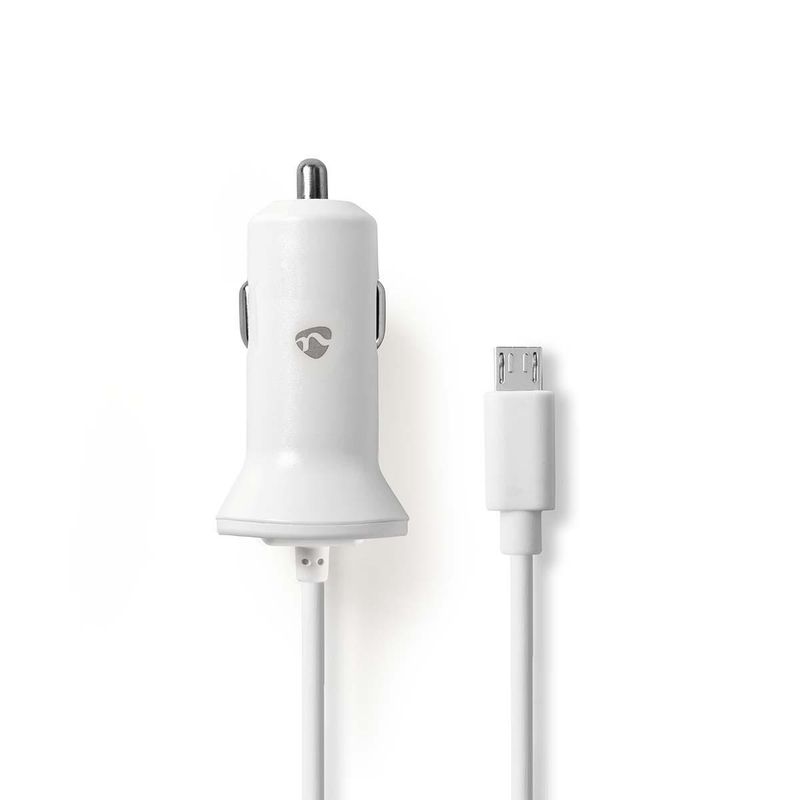 Billader med micro USB kabel - 1 meter - 2,4A - 12W