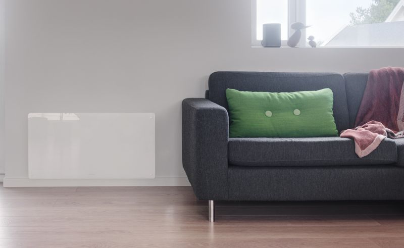 Beha Panelovn smartovn med glassfront og Wifi - 1000W - Hvit PGV 10 - Norskutviklet varmeovn