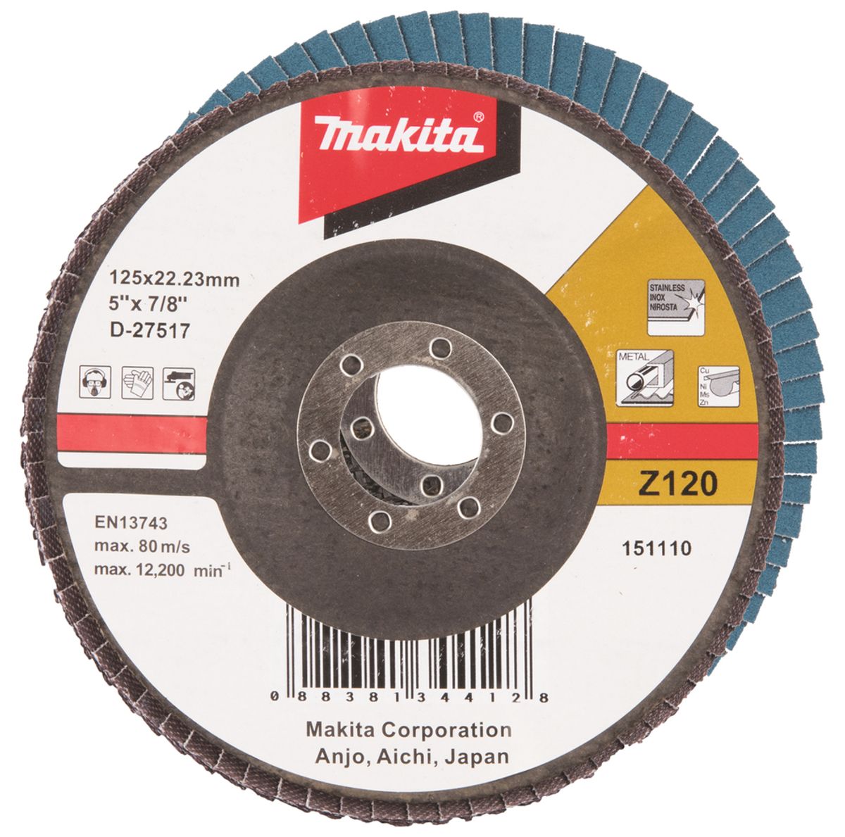 Makita Lamellslipeskive K120 125 mm D-27517