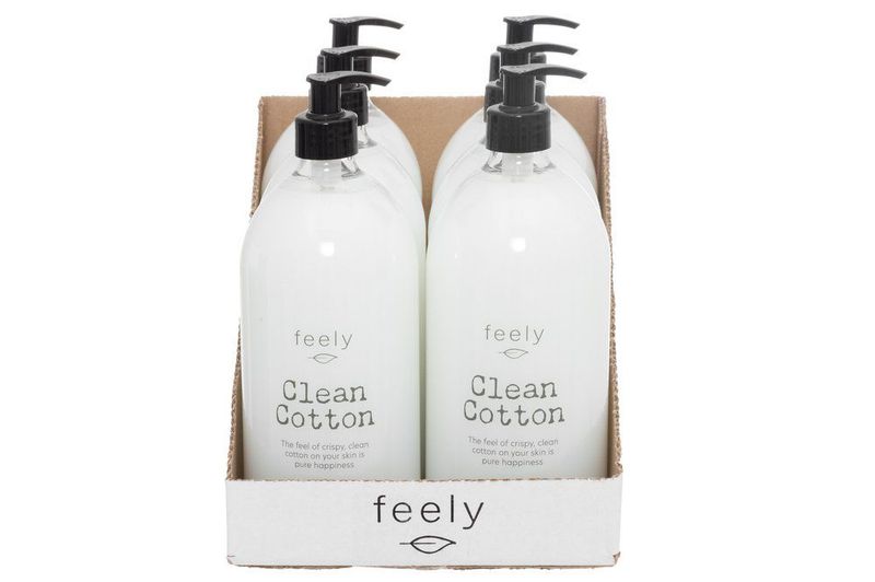 Håndsåpe stor flaske på 1 liter - Feely Clean Cotton - KNALLPRIS
