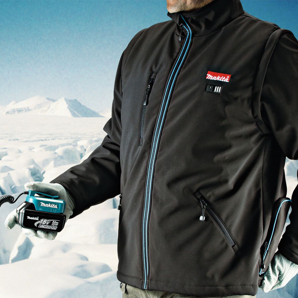 Makita Jakke Batteridrevet Varme 3XL 18V LXT ® DCJ200Z3XL