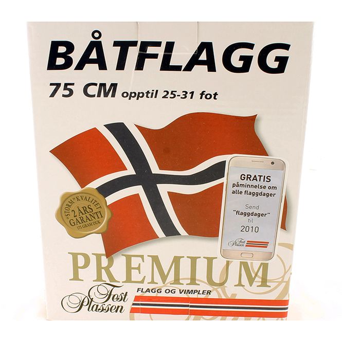 Hovedbilde Båtflagg 75x55cm - Båt Fra 25-31 Fot