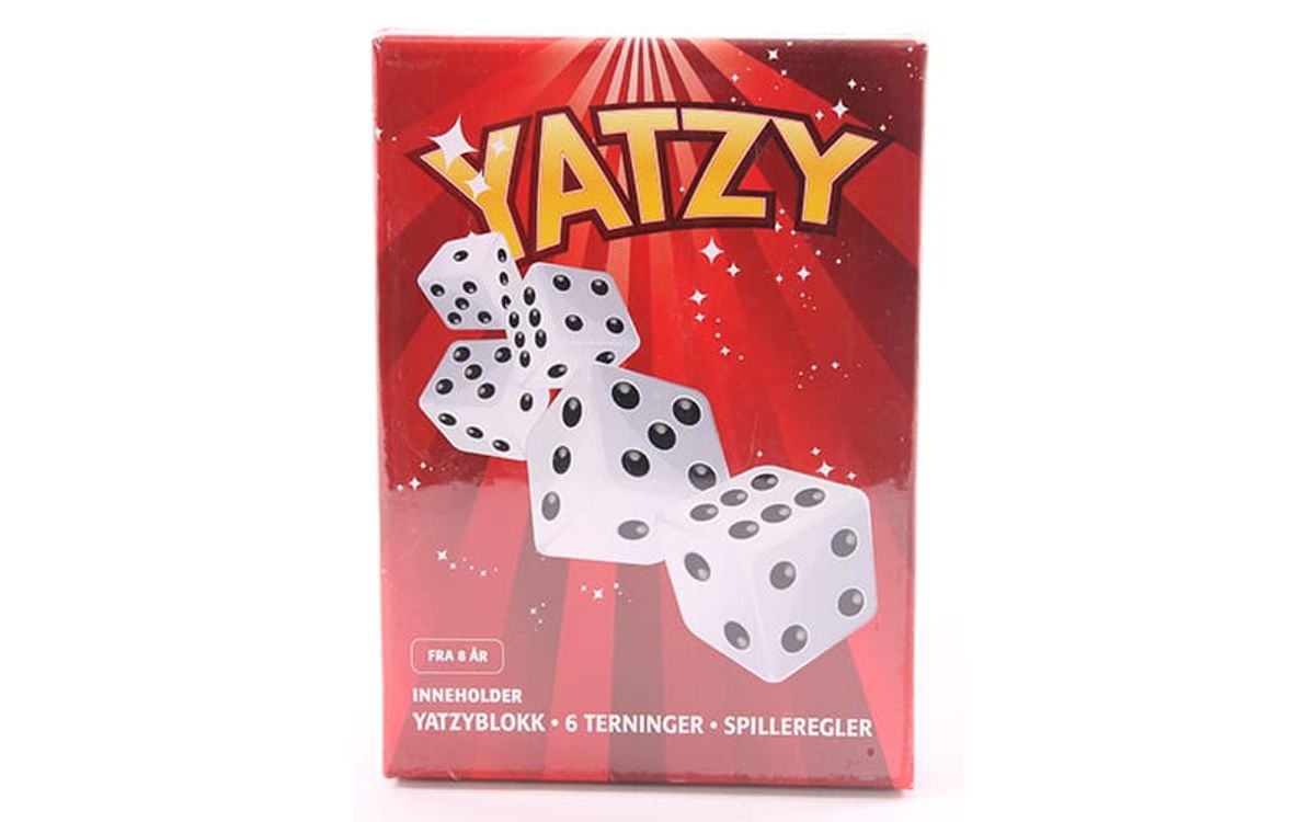 Yatzy Klassisk Spill med Blokker og Terninger i Oppbevaringsboks.