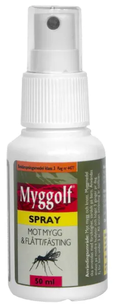 Hovedbilde Myggspray Myggolf mot Mygg, Knott og Flått - 50ml ...