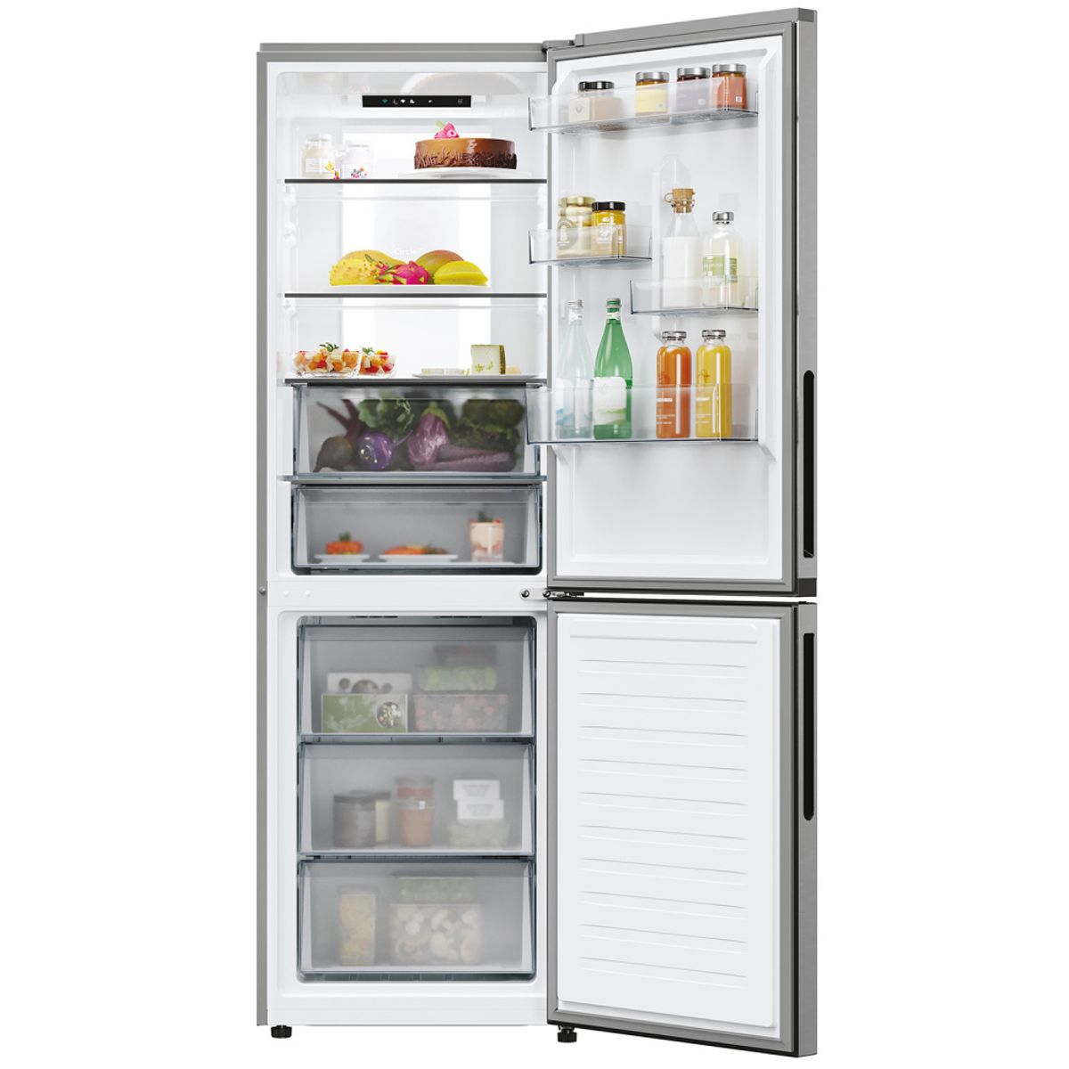 Kjøleskap - Kombiskap 355 Liter - Candy Fresco 500 185x60 cm - Rustfritt stål