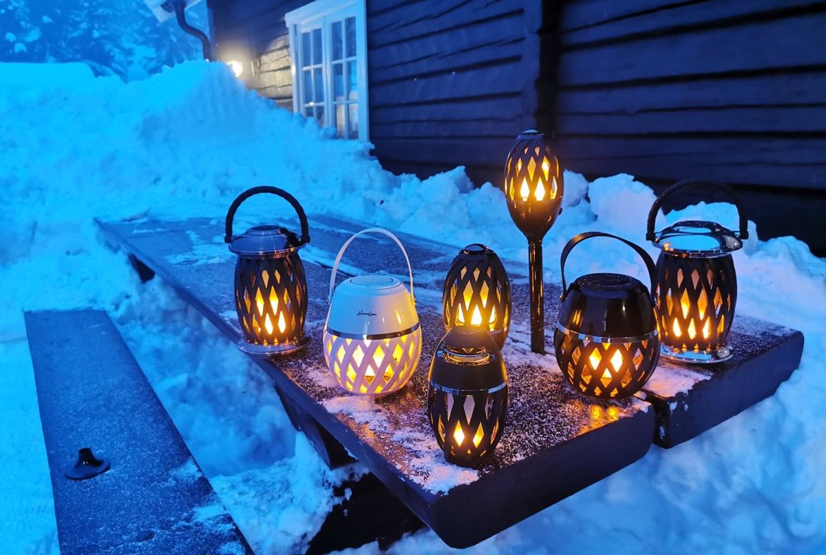 Flammelampe - Oppladbar Lampe Homeline Ignis - Kobber og Svart