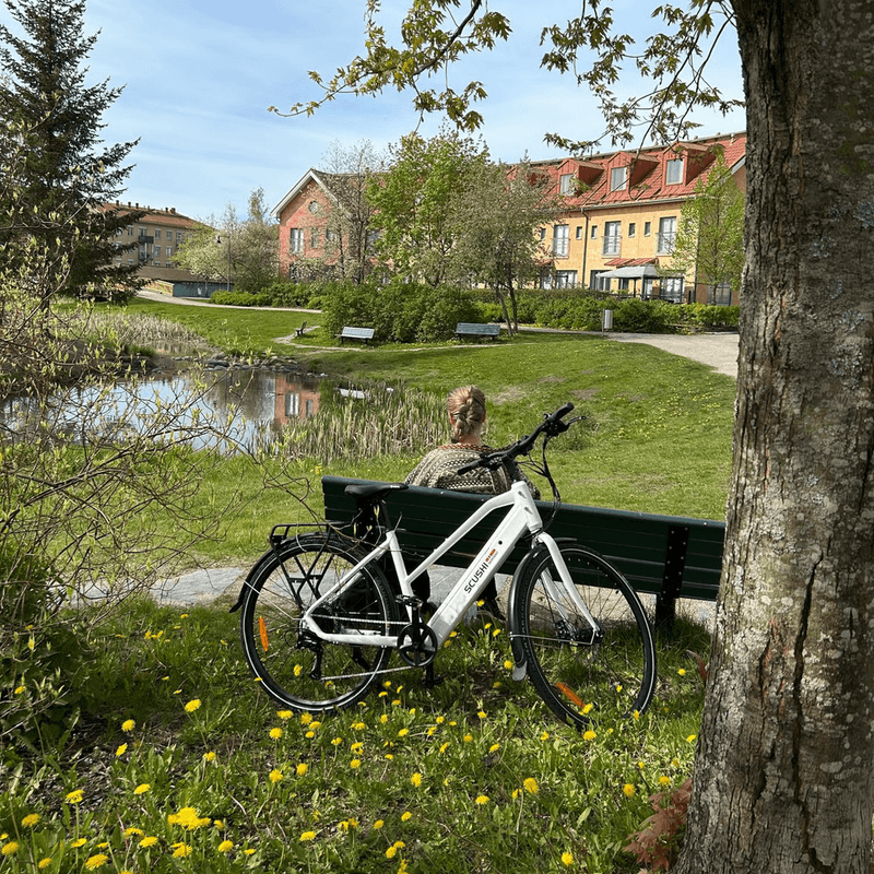 Scushi Norway Universe Elsykkel - Hvit - 51cm ramme - 55-75 km rekkevidde