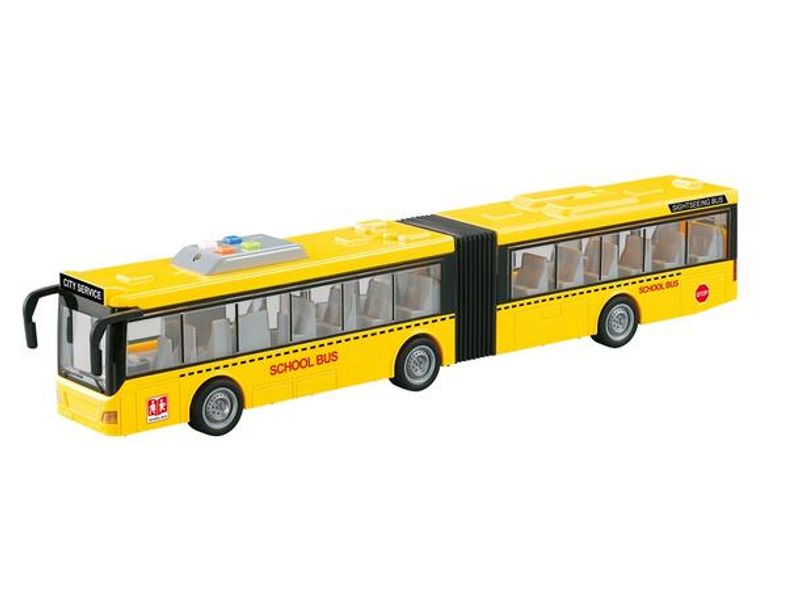 Lekebuss - Leddbus 44 cm - Realistisk Lyd & Lys - Pullback funksjon