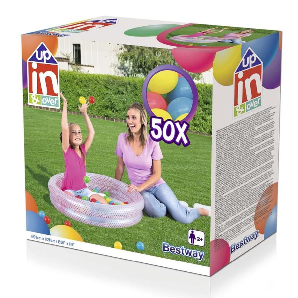 Basseng 91x20cm Ballbasseng - Badebasseng med Baller - Bestway