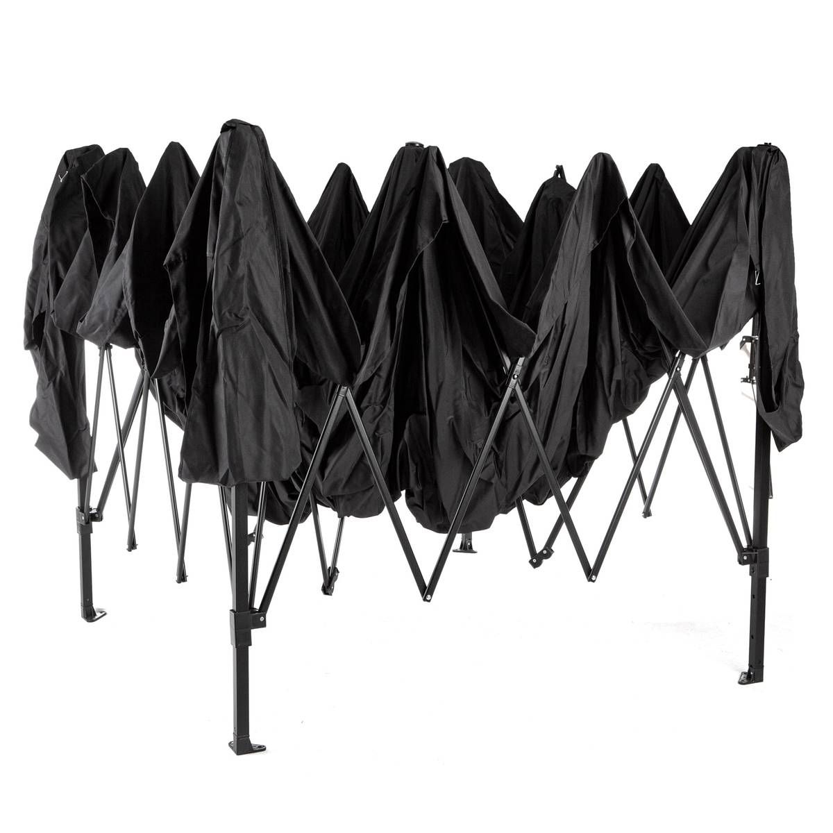 Paviljong Pop-up - Sammenleggbar - 3x3 meter - Sort