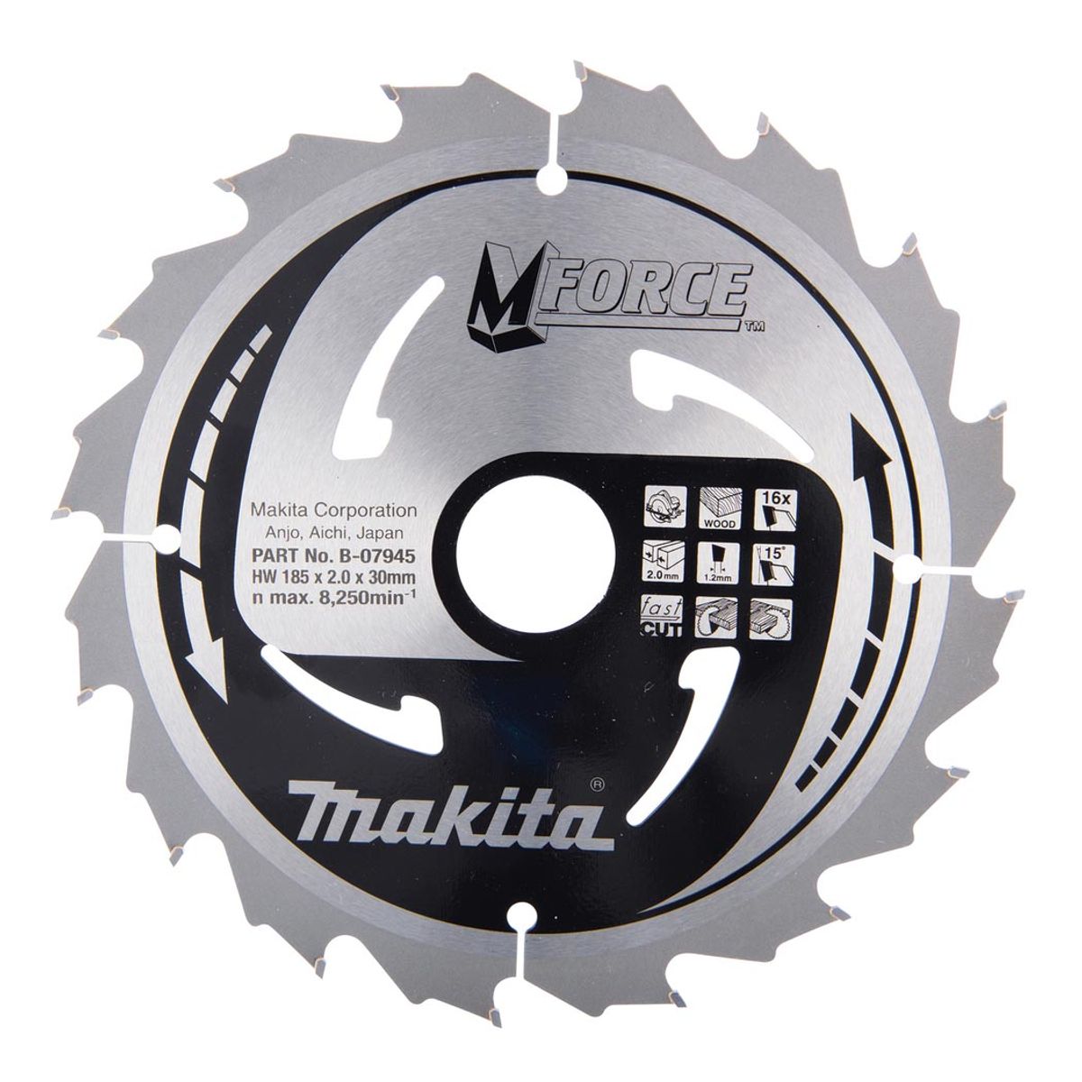 Makita Sirkelsagblad M-Force 185 mm Tre B-07945