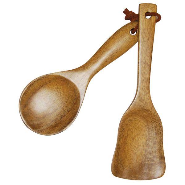 Hovedbilde Turbestikk - Sleiv og øse i tre - 20 cm lengde