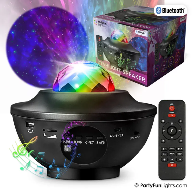 Starlight Speaker Bluetooth Høyttaler med Stjernehimmel