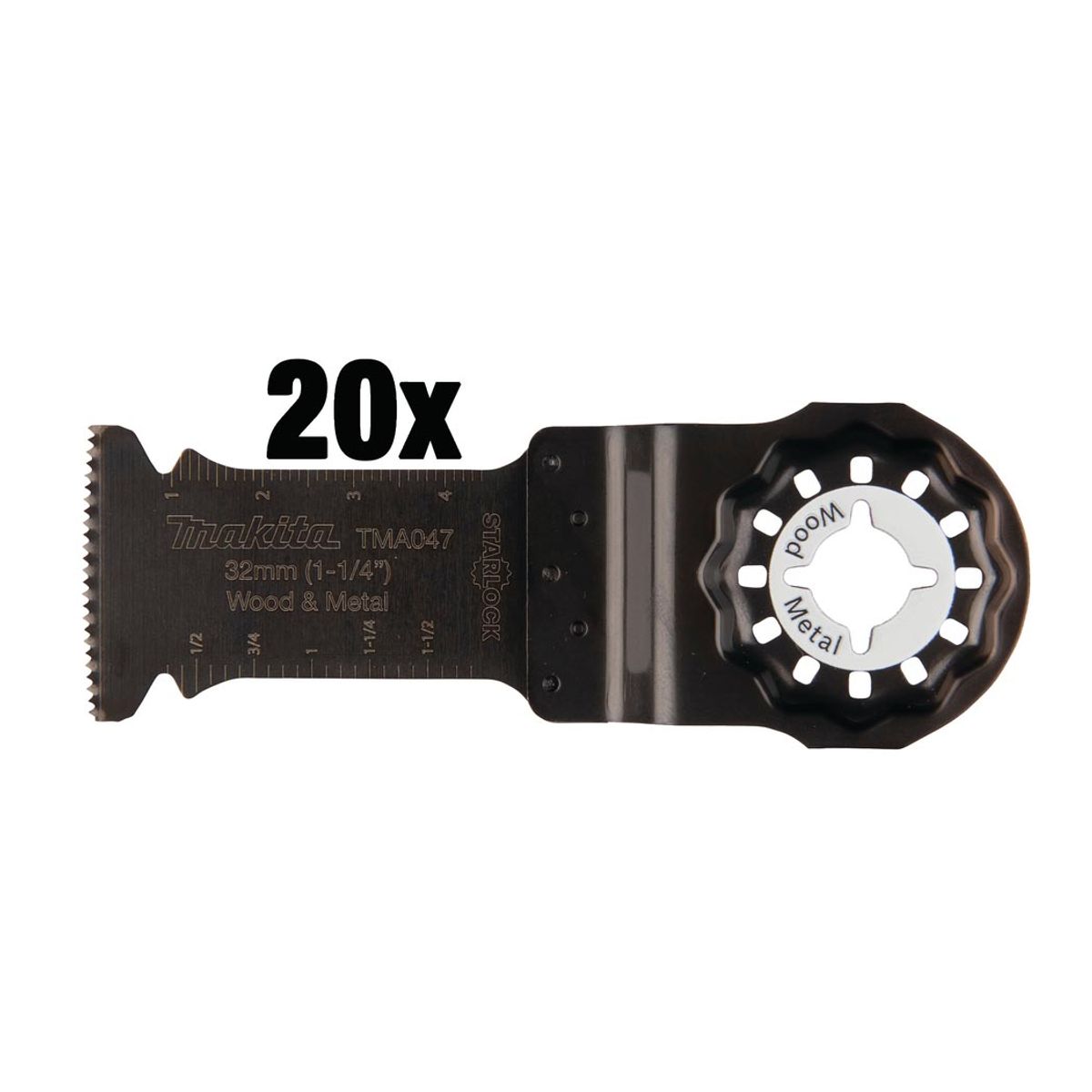 Makita Dykksagblad 32 mm BiM Starlock 20 stk. Tre/Metall B-64814-20