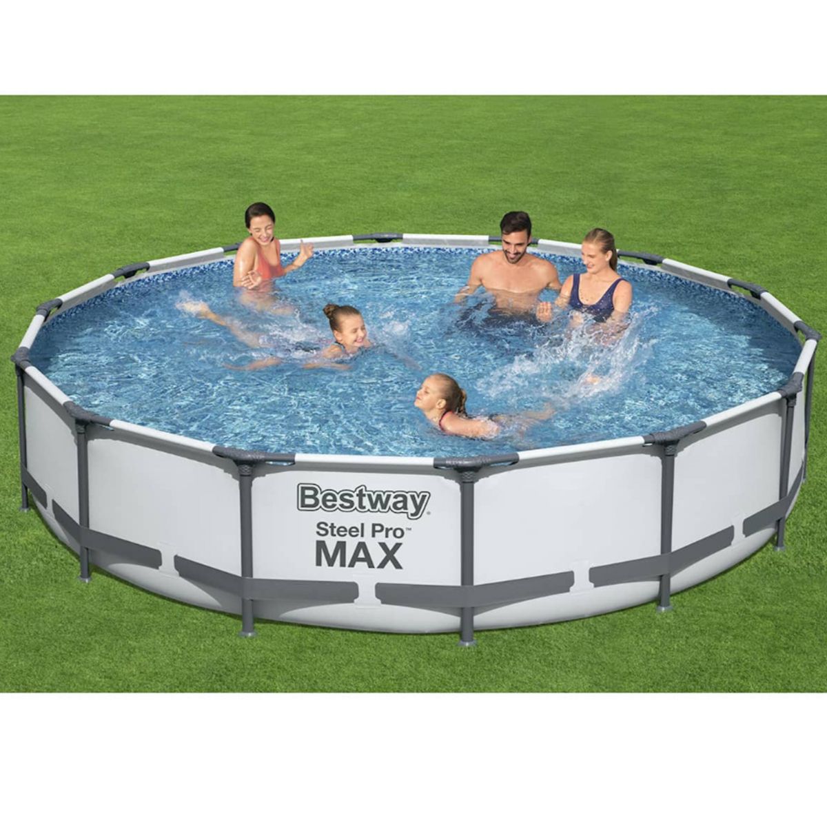 Badebasseng Bestway Steel Pro Sett - Komplett med Pumpe - 427 cm x 84 cm