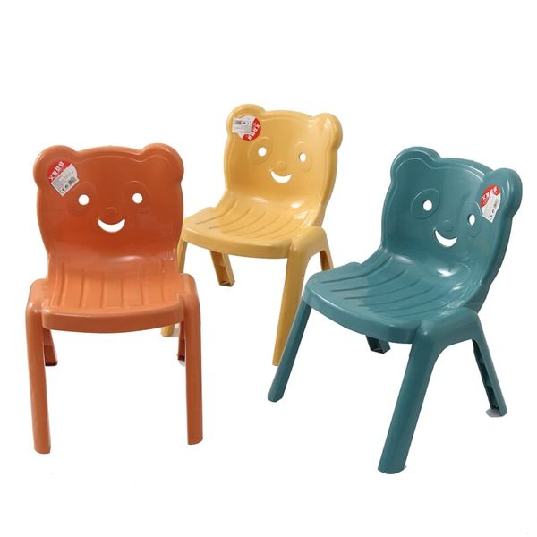 Hovedbilde Barnestol i Plast med Bamsefjes Rygg 37x35cm - ...