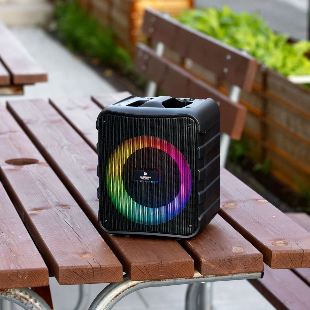Partyhøyttaler Bluetooth Med RGB-LED-Lys og Mikrofoninngang - SoundWave GO