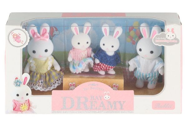 Hovedbilde Kaninfamiliens Lekesett med 4 Kanindukker